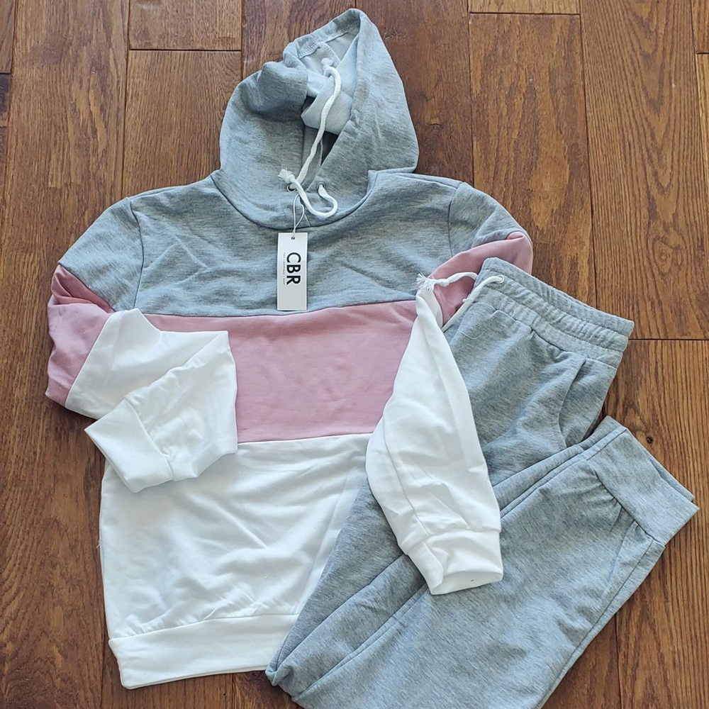 LAST 1🌟Colorblock Hooded Top & Pant Set - Picture 4 of 7